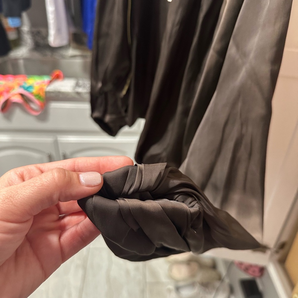 Zara balloon satin bomber jacket - Picture 6 of 8